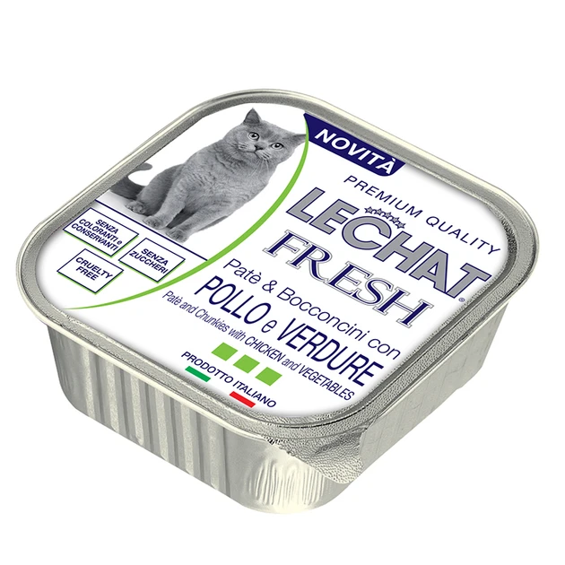 Вологий корм для котів Monge (Монж) Lechat Excellenc Cat Fresh курка з овочами 0.1 кг 5 шт.