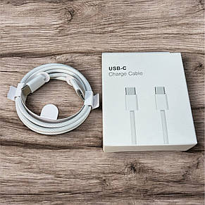 Кабель USB-C для iPhone, iPad Type-C - Type-C без лого 1м, фото 3