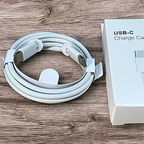 Кабель USB-C для iPhone, iPad Type-C - Type-C без лого 1м, фото 4