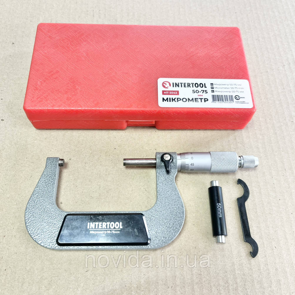 Мікрометр 50-75 мм INTERTOOL MT-3043