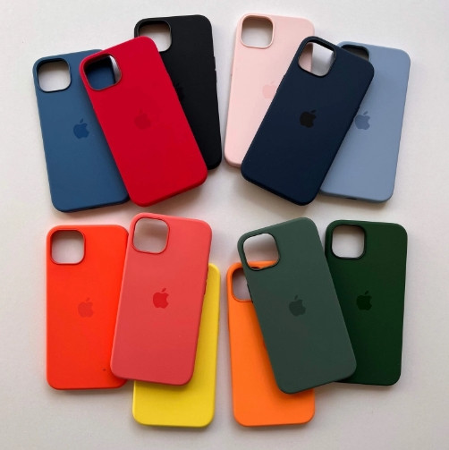 Чохол для iPhone 12 Mini - Cиліконовий з мікрофіброю (Лого), Різні кольори