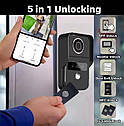 Система відеодомофона 5в1 з NFC розблокуванням, 2 дротова, 7" сенсорний IPS. Video doorphone XSL-0118. Tuya, фото 4