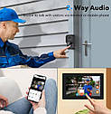 Система відеодомофона 5в1 з NFC розблокуванням, 2 дротова, 7" сенсорний IPS. Video doorphone XSL-0118. Tuya, фото 5