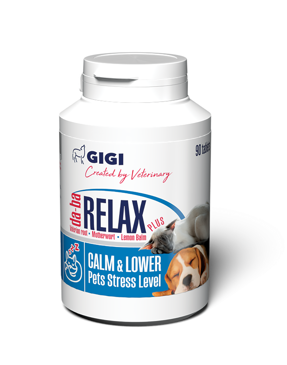 GIGI da-ba RELAX plus заспокійливий засіб для котів та собак 90 таб