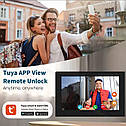 Система відеодомофона 5в1 з NFC розблокуванням, 2 дротова, 7" сенсорний IPS. Video doorphone XSL-0118. Tuya, фото 7