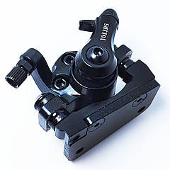 Гальмівний супорт на велосипед самокат чорний ТИП-В із платформою