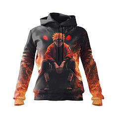 Худі жіноче з принтом «Наруто. Сила вогню. Naruto. Fire Power»