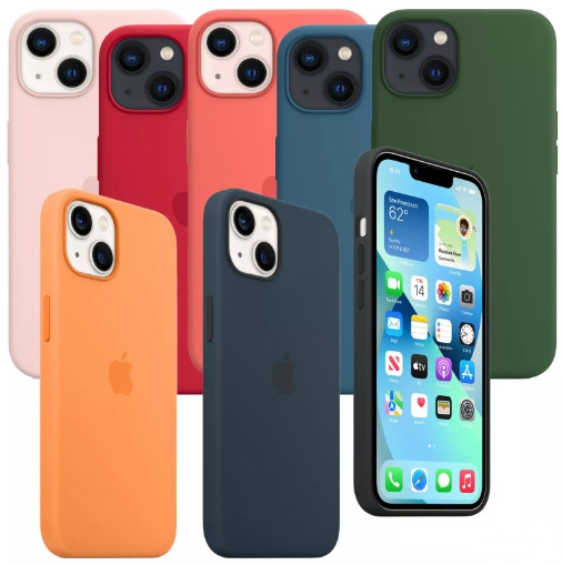 Чохол для iPhone 13 - Силіконовий з мікрофіброю Full (Лого), Різні кольори