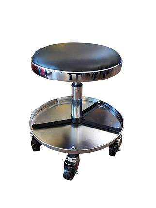 Преміум детейлінг стілець з лотком - MaxShine Premium Detailing Stool with Tool Tray чорний (DRC05), фото 1