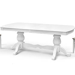 Обідній стіл розкладний Мікс меблі Цезар 200-240 см білий Великий розмір