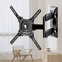 Кронштейн выдвижной для телевизора 32"-60" Настенное крепление Р4 наклонно-поворотное для ТВ