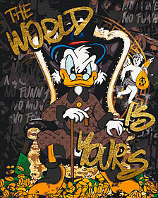 Картина за номерами Герої кіно. Скрудж Макдак з фарбами металік 40*50 см Орігамі LW 3479