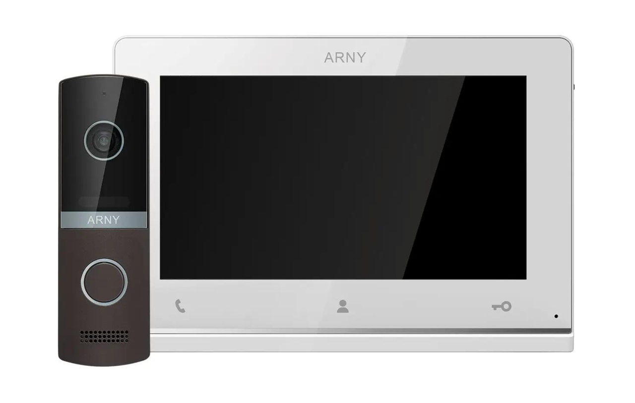 Комплект відеодомофона ARNY AVD-7123, White + Brown
