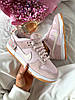 Жіночі кросівки Nike SB Dunk Low Pink White Рожеві Взуття Найк СБ Данк низькі шкіряні демісезон, фото 5