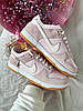 Жіночі кросівки Nike SB Dunk Low Pink White Рожеві Взуття Найк СБ Данк низькі шкіряні демісезон, фото 7