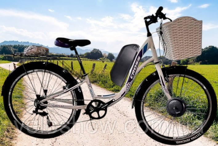 Електровелосипед 26 Betty 350W, 36V10AH, 15A мотор MXUS з дисплеєм міський жіночий дорожній унісекс Cross