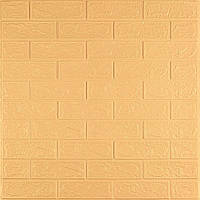 3д панель стінова декоративна Жовто-Пісочна Цегла самоклеюча 3d панелі для стін 700x770x3 мм (9-3мм)