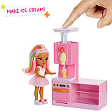 Ігровий набір ляльок Рейнбоу Хай Канді та Кондитерська Rainbow High Littles Dessert Shop Playset + Small Doll, фото 3