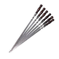 Шампур широкий для люля-кебаб 6 шт Кільце 45 см Gorillas BBQ SKK110