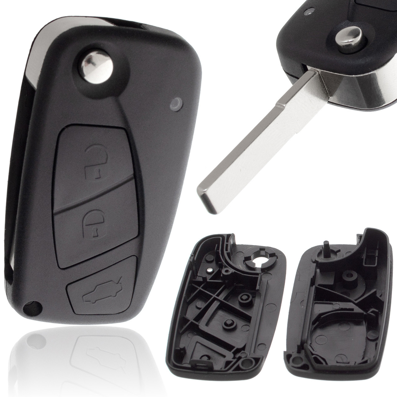 FIAT PUNTO PANDA DUCATO 500 CROMA DOBLO STILO Fiat DUCATO корпус ключа 3 кнопки, 00144 арт. DA-35501
