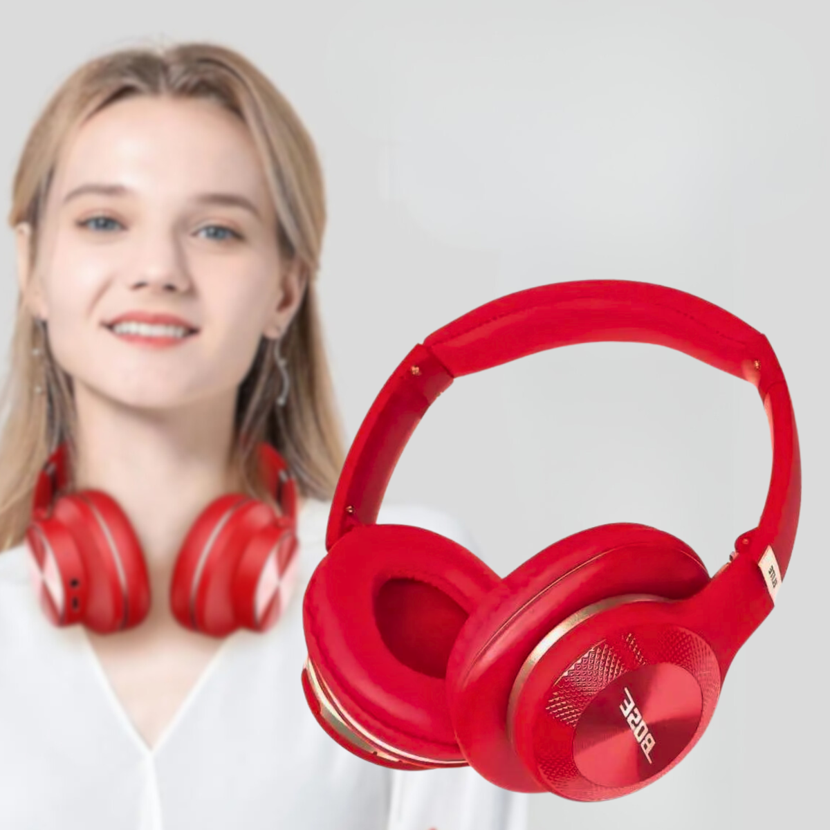 Бездротові Bluetooth навушники EVEREST ELITE BOSE із вбудованим мікрофоном Червоні V-750NC-Red