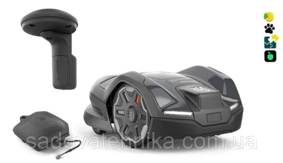Газонокосарка-робот Husqvarna AM 410XE NERA з системою Husqvarna EPOS, фото 1