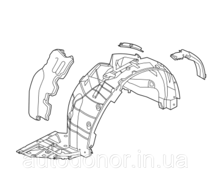 Підкрильник передній лівий Nissan Ariya (22-) 63841-5MP0A