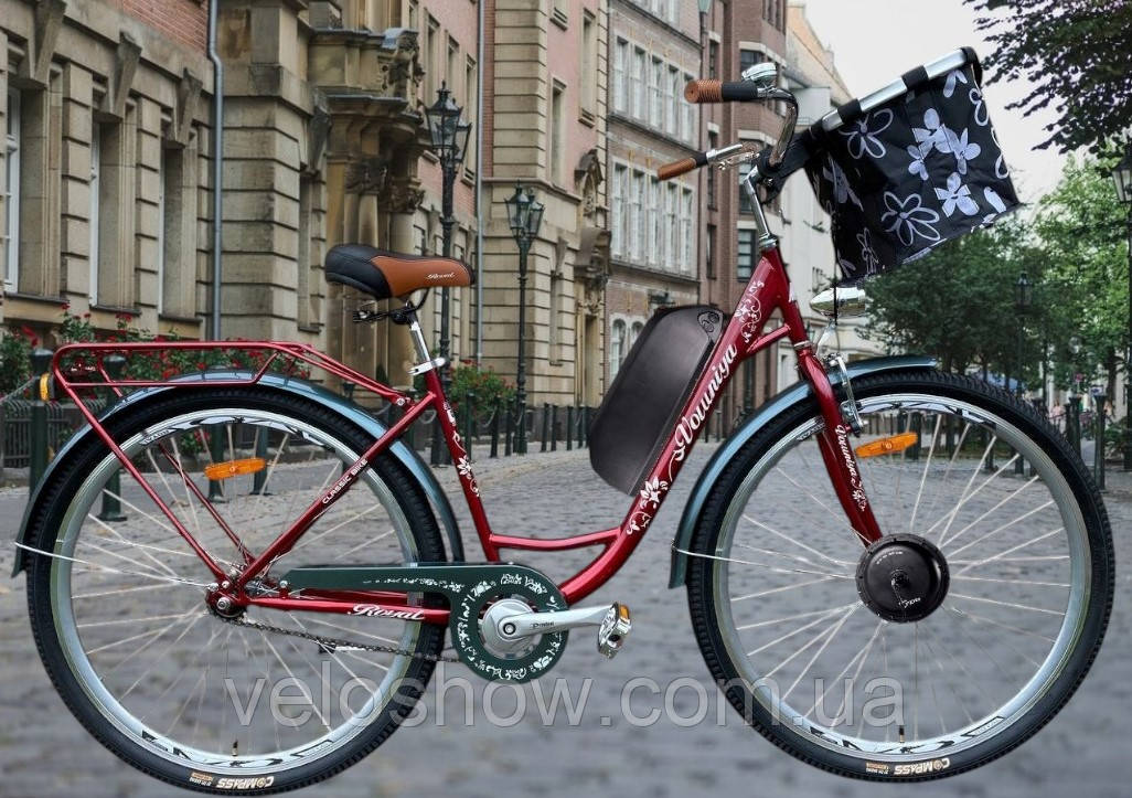 Електровелосипед 28 Волинь 500 W, 48V10AH,18A мотор MXUS з Дисплеєм міський жіночий дорожній унісекс Royal