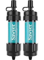 Комплект 2 шт Міні — фільтр для очищення води Sawyer Mini Water Filter (тільки фільтр зі шприцем для промивання)