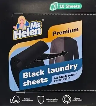 Серветки для прання Ms Helen для чорних речей 10 шт