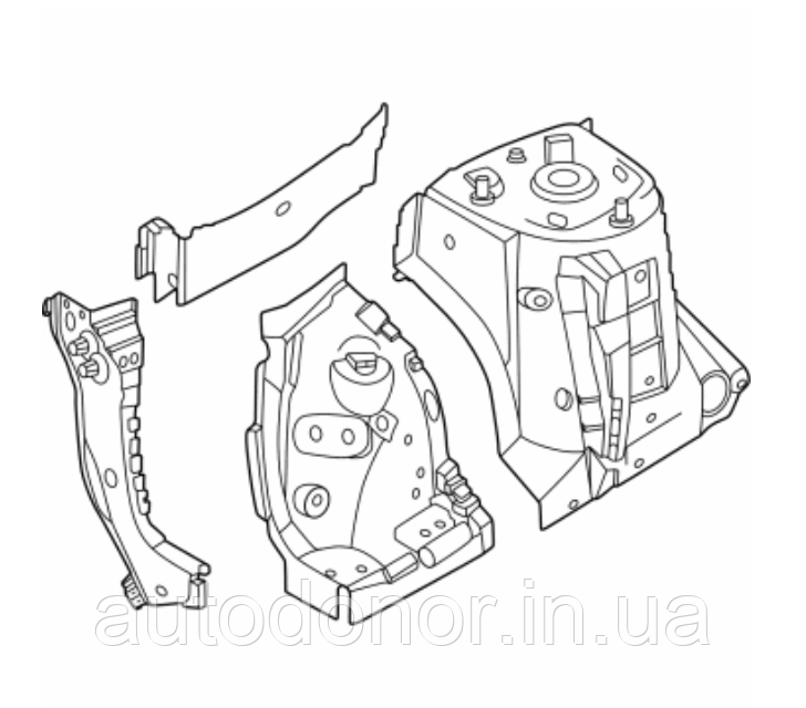 Чвернь оставу передня права Nissan Ariya (22-) F4120-5MPMA