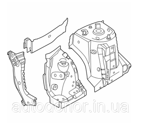 Чверть оставу / ланжерон передня права Nissan Ariya (22-) F4120-5MPMA, фото 2