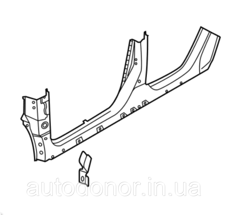 Порог оставу правий Nissan Ariya (22-) G6410-5MPMA