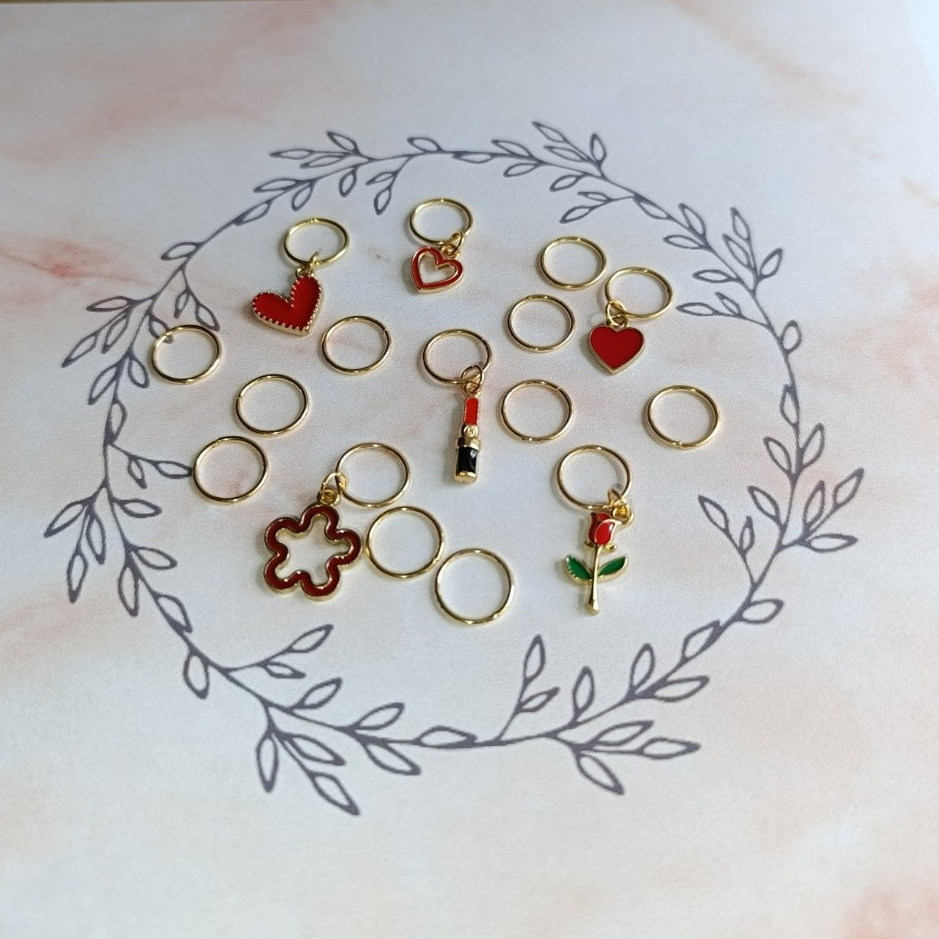 Набір прикрас для волосся 36: пірсинг для волосся з  підвісками, золотисті кольоровими підвісками., фото 1