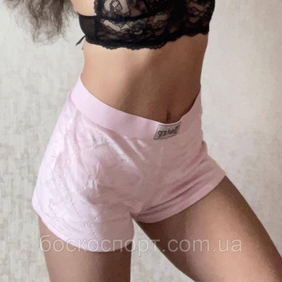 Шорти Juicy Couture Women's Sleep and Lounge Velvet Fleece Dolphin Shorts рожеві L, фото 1