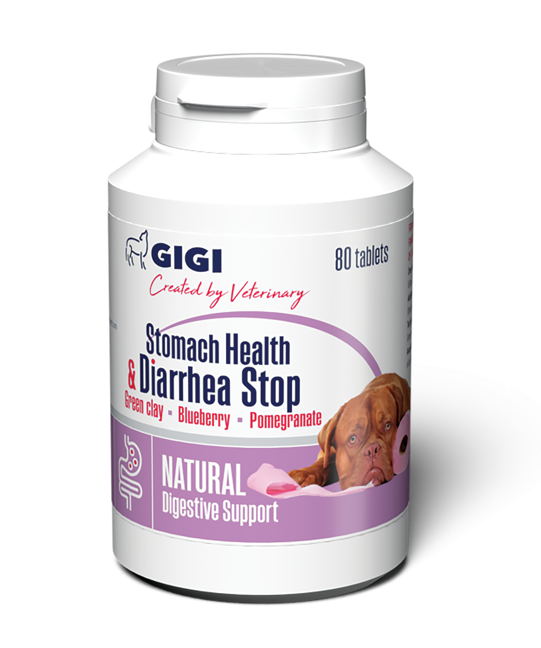 GiGi Stomach Health & Diarrhea Stop препарат для нормалізації функції травної системи 80 таб