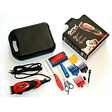 Машинка Gemei GM-1023 для стрижки тварин з 4 насадками, фото 4