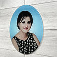 Овал ритуальний для пам'ятника / Портрет у склі Триплекс 30х40 см, товщина 12 мм (6+6), фото 3