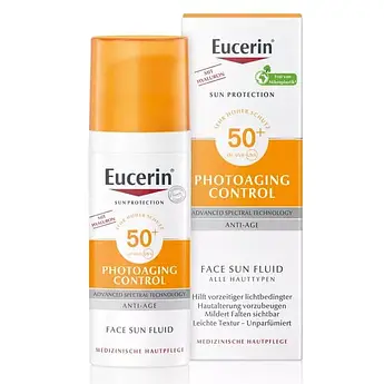 Флюїд для обличчя Eucerin 87934 антивіковий, сонцезахисний з SPF50 50 мл.