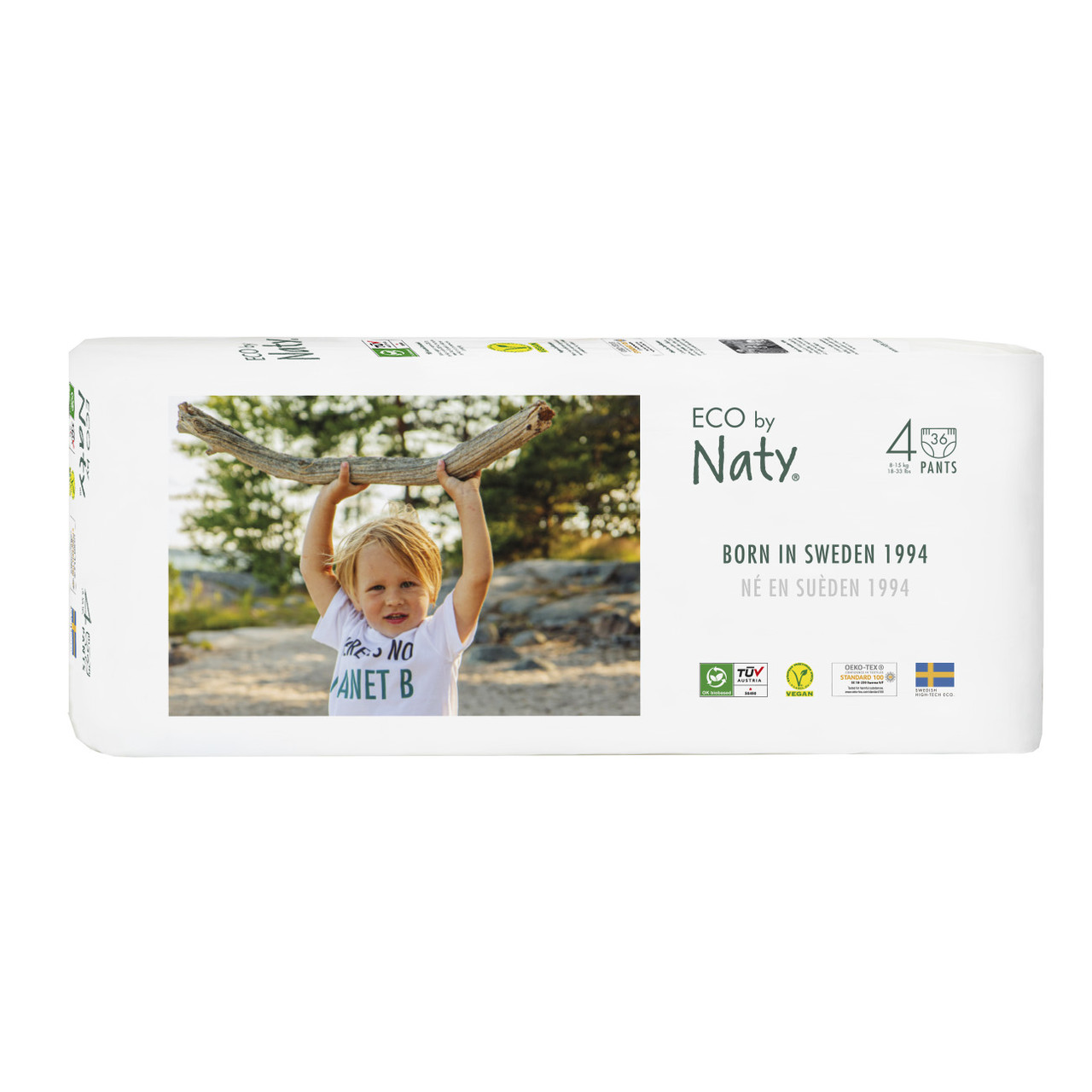 Одноразові дитячі трусики-підгузки ECO by Naty Розмір 4 (8-15 кг.), 36 шт.