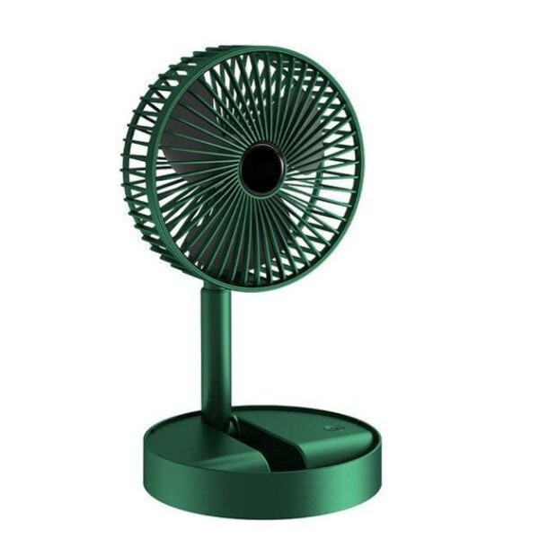 Складаний акумуляторний міні-вентиляторTelescopic Folding Fan с USB зелений, фото 1