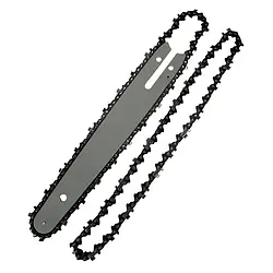 Шина + 2 цепи Saw Chain 8 дюймів (20 см, 1/4 крок, 47 ланок, паз 1.1 мм) для акумуляторної пили