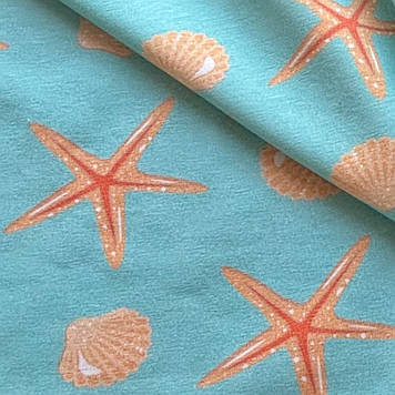 Кулір стрейч преміум якість з  принтом морські зірки