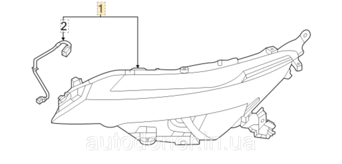Фара передня права Nissan Ariya (22-) 26010-5MR0A