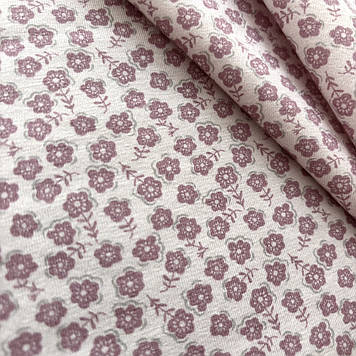 Стрейч кулір трикотажний преміум класу з принтом квіти