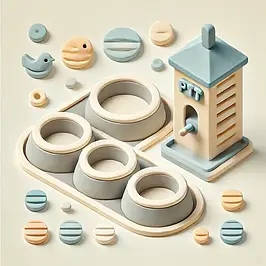 Годівниці, поїлки та миски для домашніх тварин і птахів