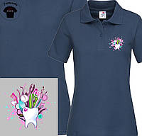 Футболка - поло для стоматолога жіноча, теніска для стоматолога