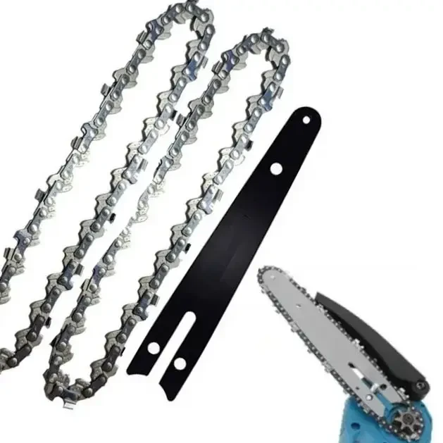 Шина + 2 цепи Saw Chain 8 дюймів (20 см, 1/4 крок, 47 ланок, паз 1.1 мм) для акумуляторної пили