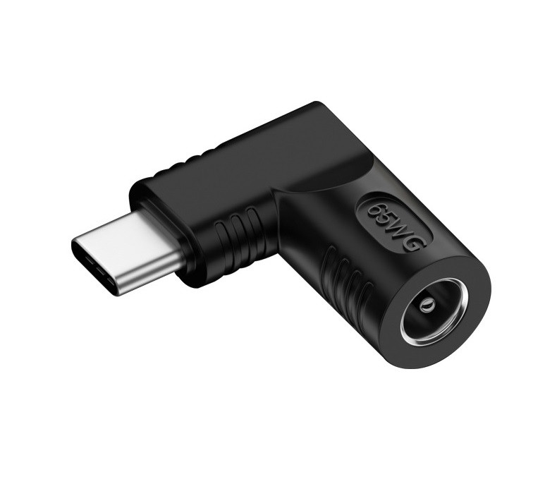 Адаптер із DC 5.5×2.1 на Type-C 65W E-marke перехідник перетворювач живлення для заряджання ноутбука від повербанка блока живлен