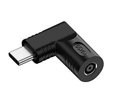 Адаптер із DC 4.5×3.0 на Type-C 65W E-marke перехідник перетворювач живлення для заряджання ноутбука від повербанка блока живлен